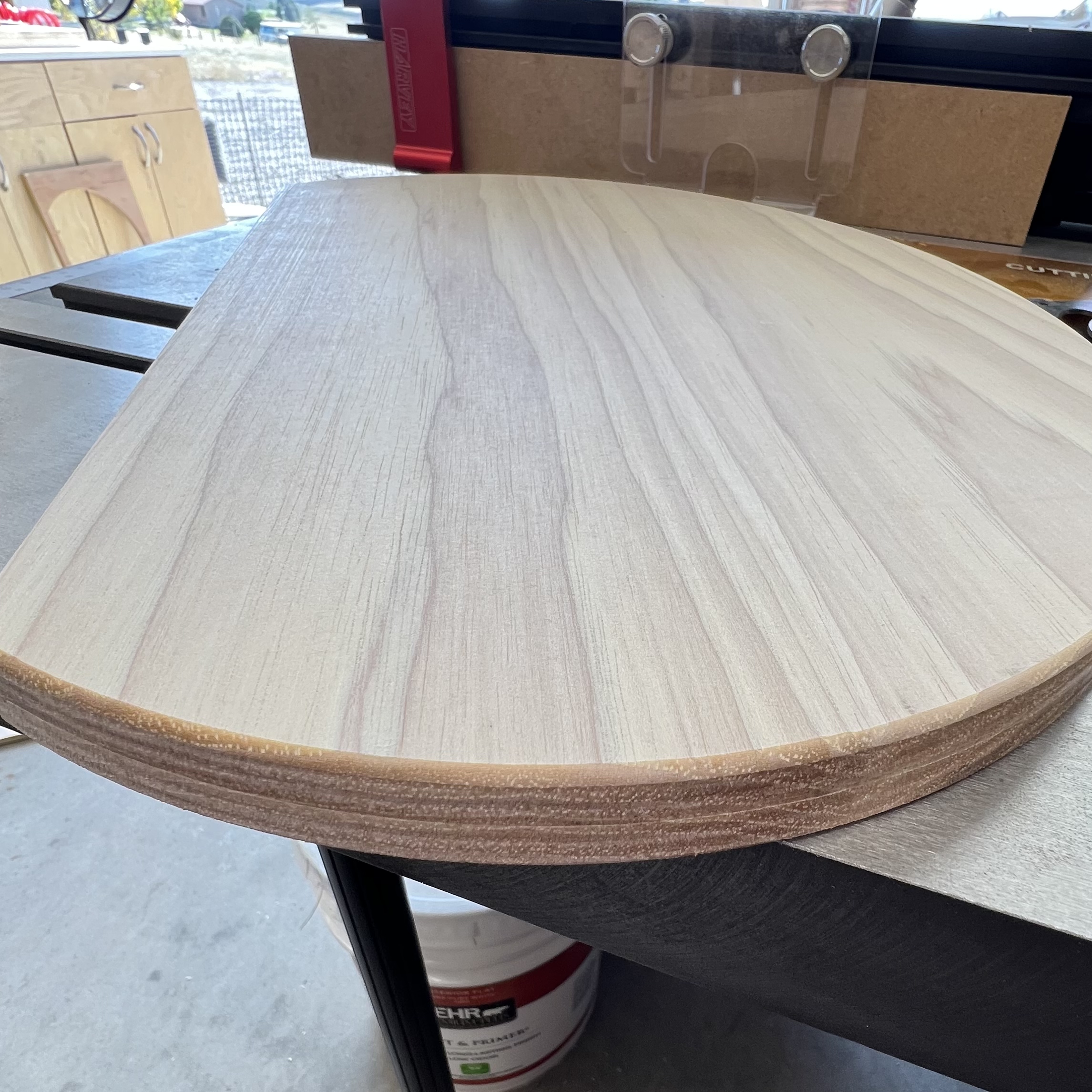 Industrial Pipe and Hickory Desk