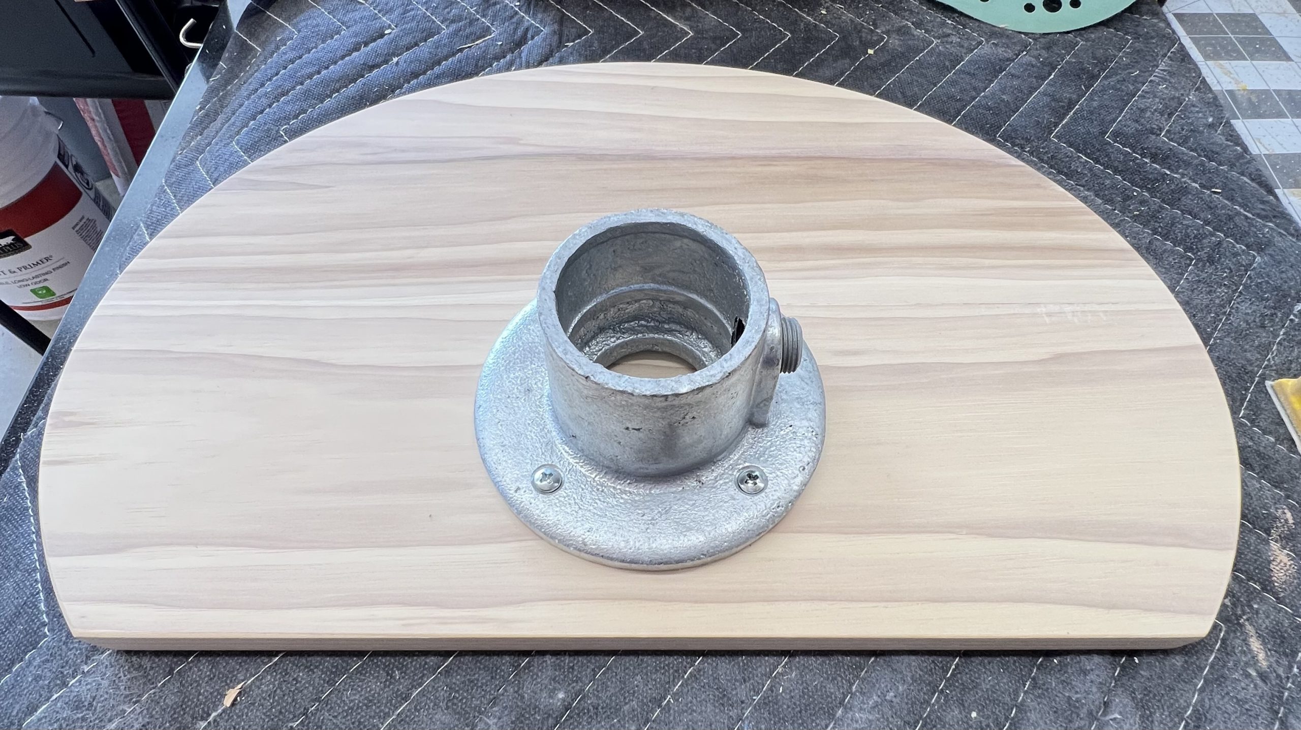 Industrial Pipe and Hickory Desk