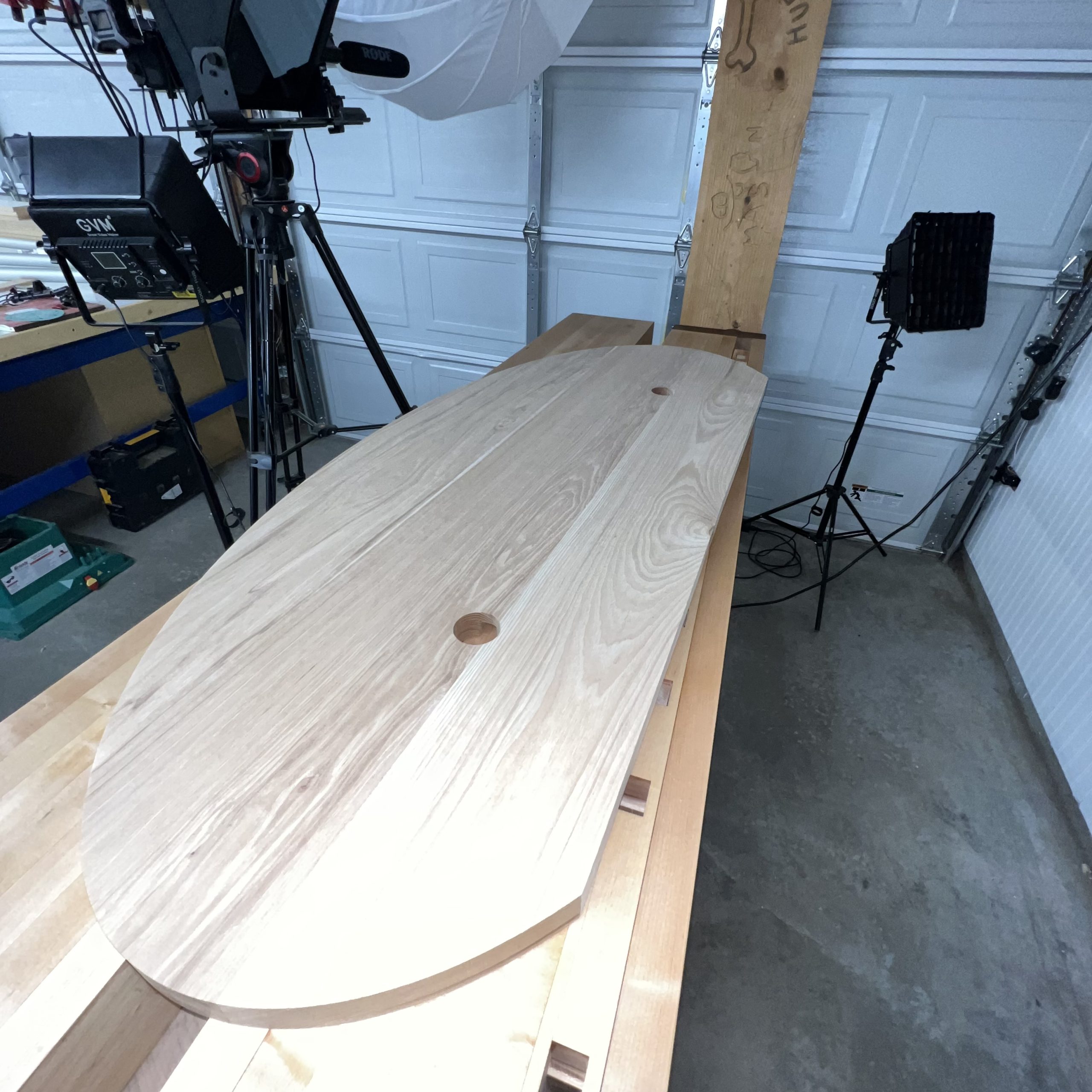 Industrial Pipe and Hickory Desk