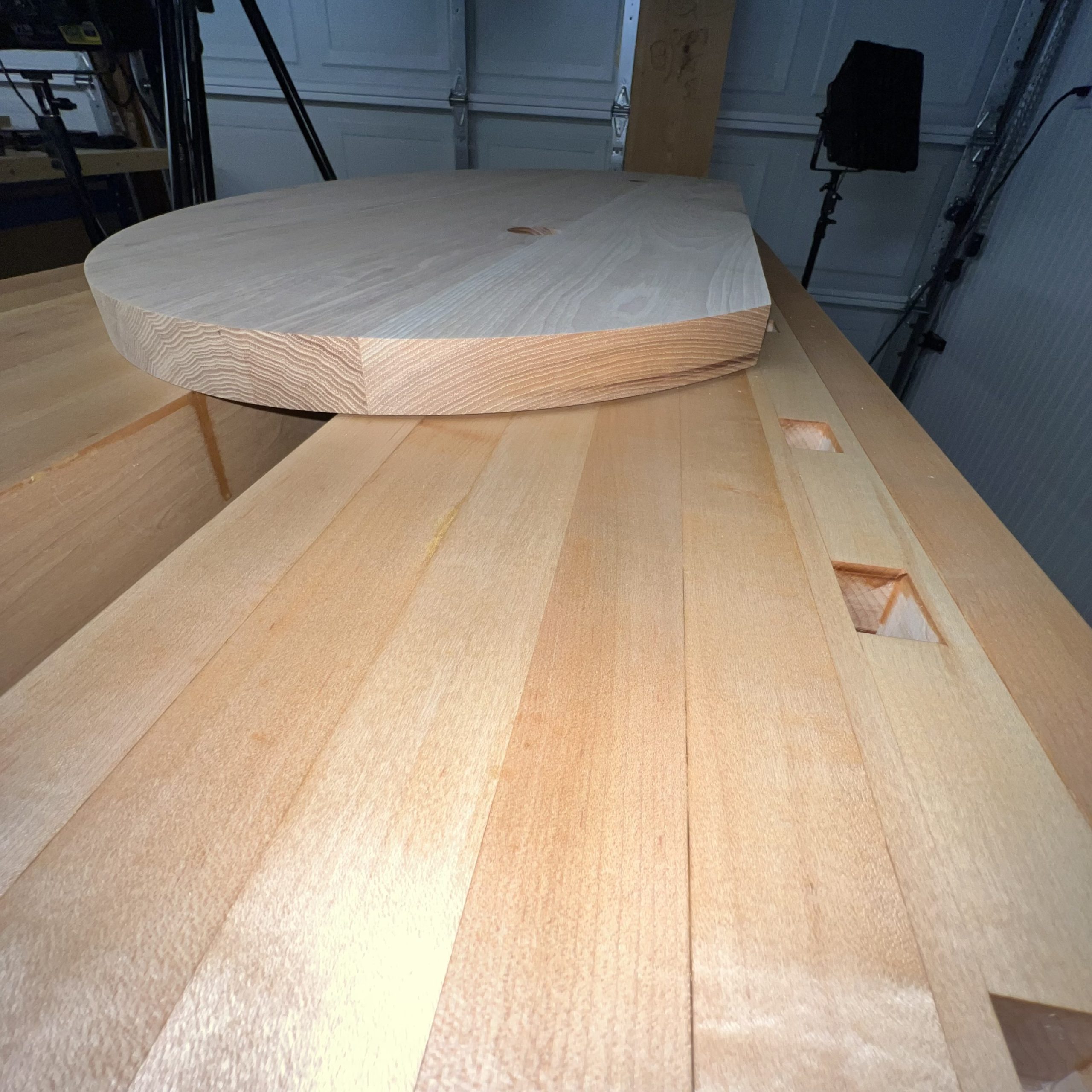 Industrial Pipe and Hickory Desk