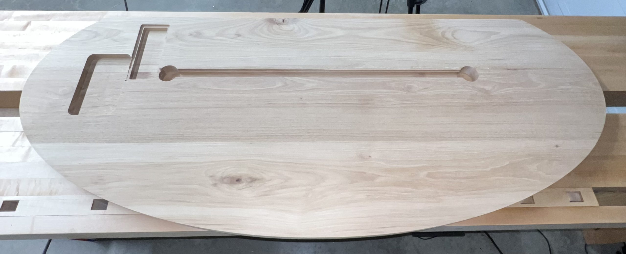 Industrial Pipe and Hickory Desk