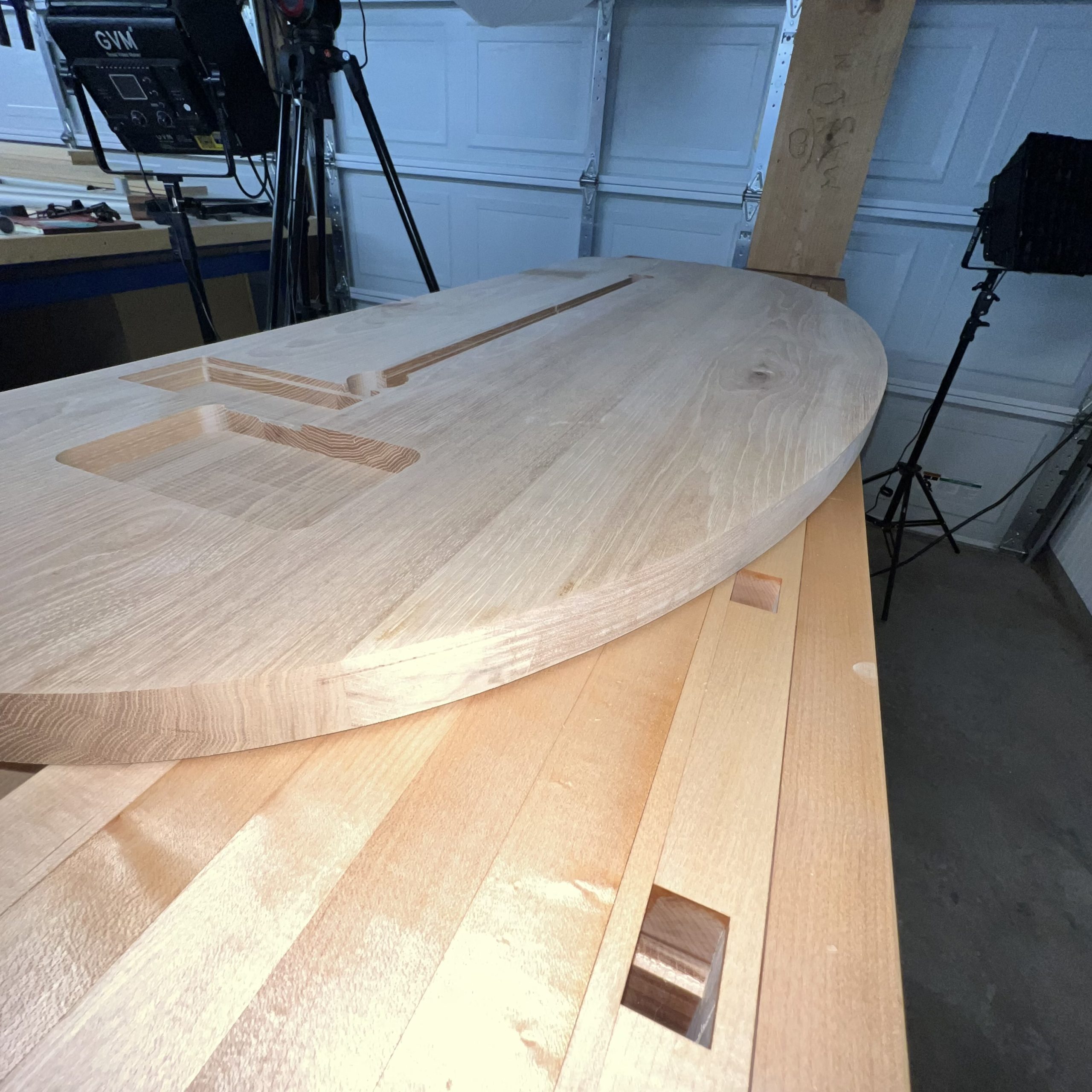 Industrial Pipe and Hickory Desk