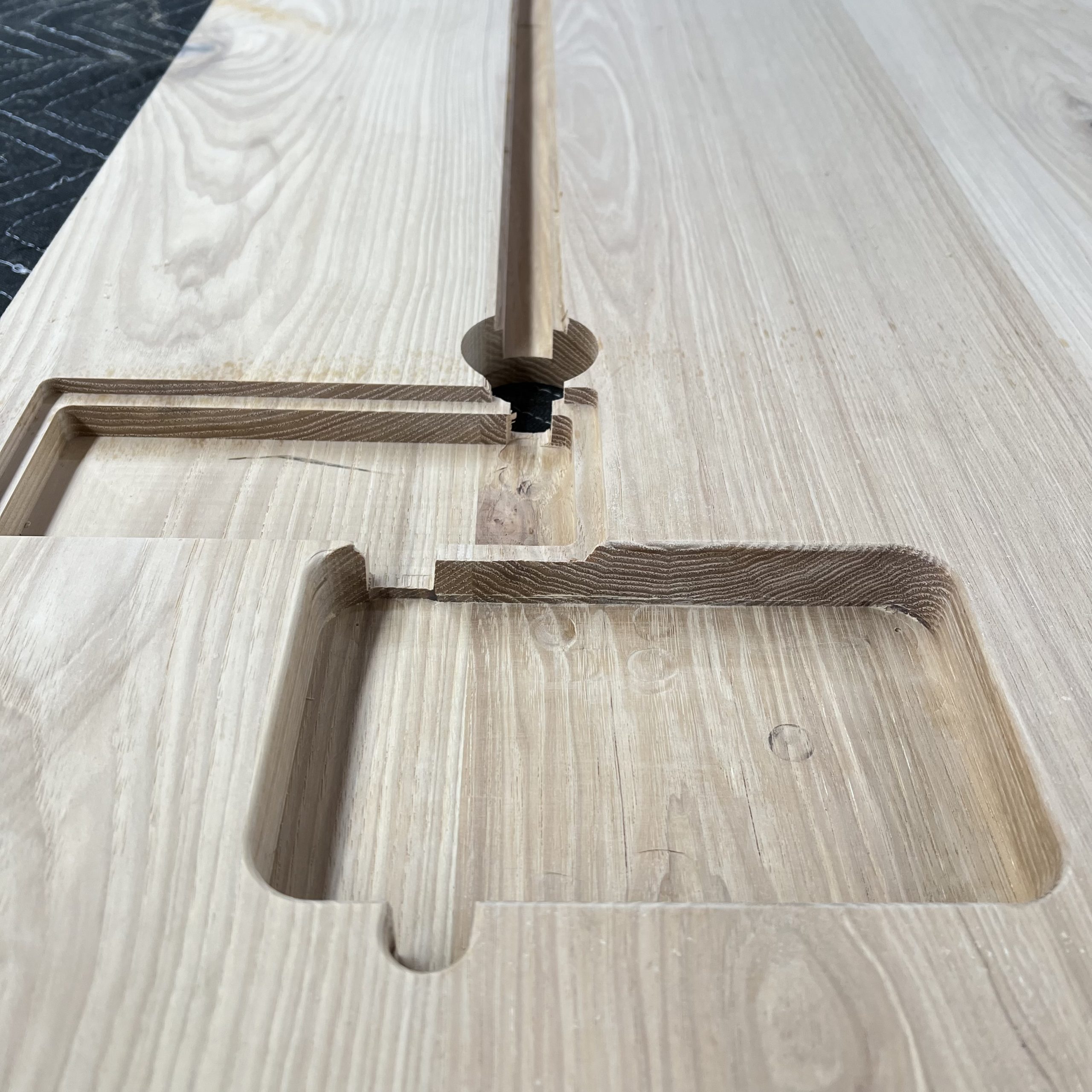 Industrial Pipe and Hickory Desk