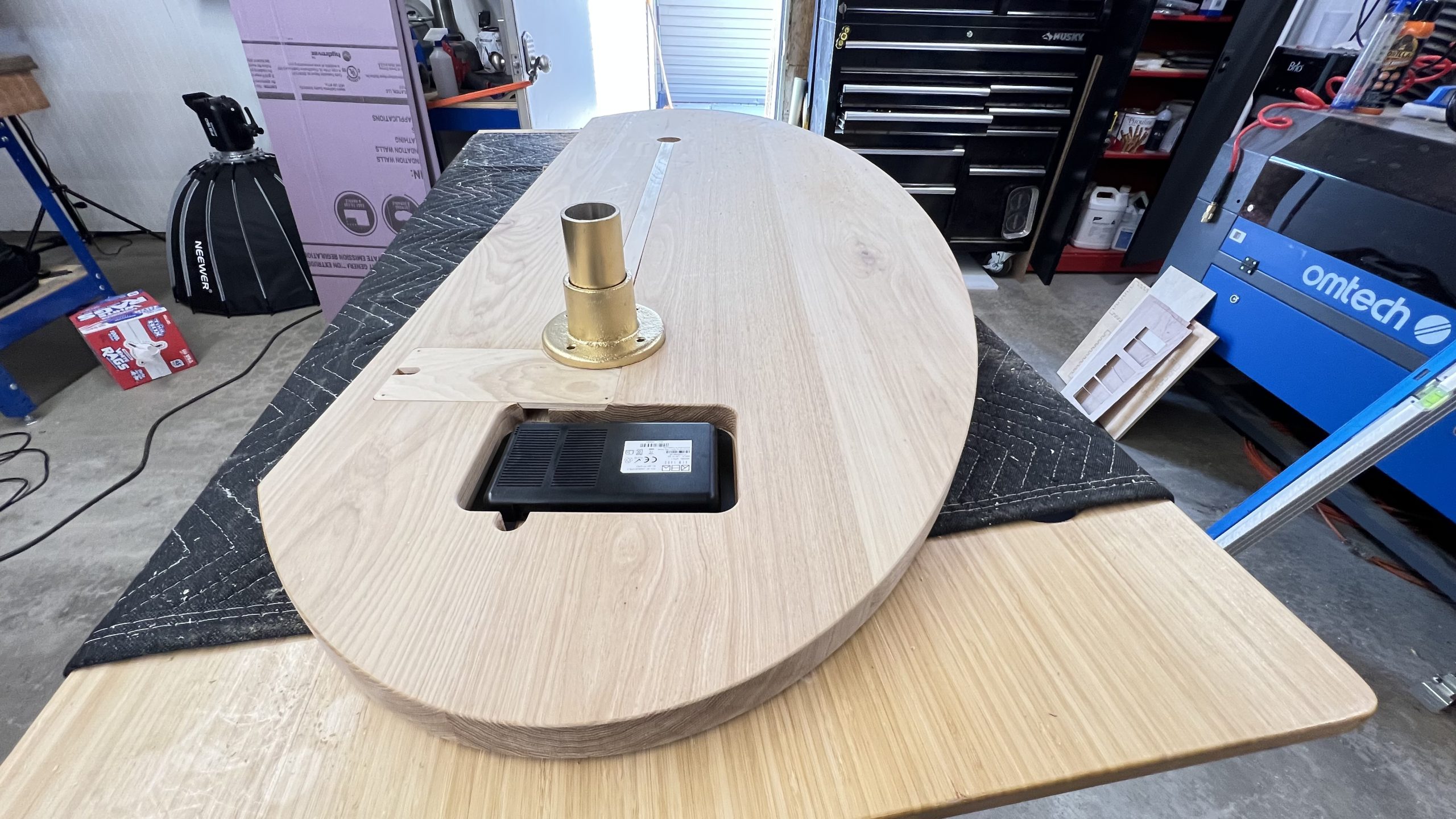 Industrial Pipe and Hickory Desk