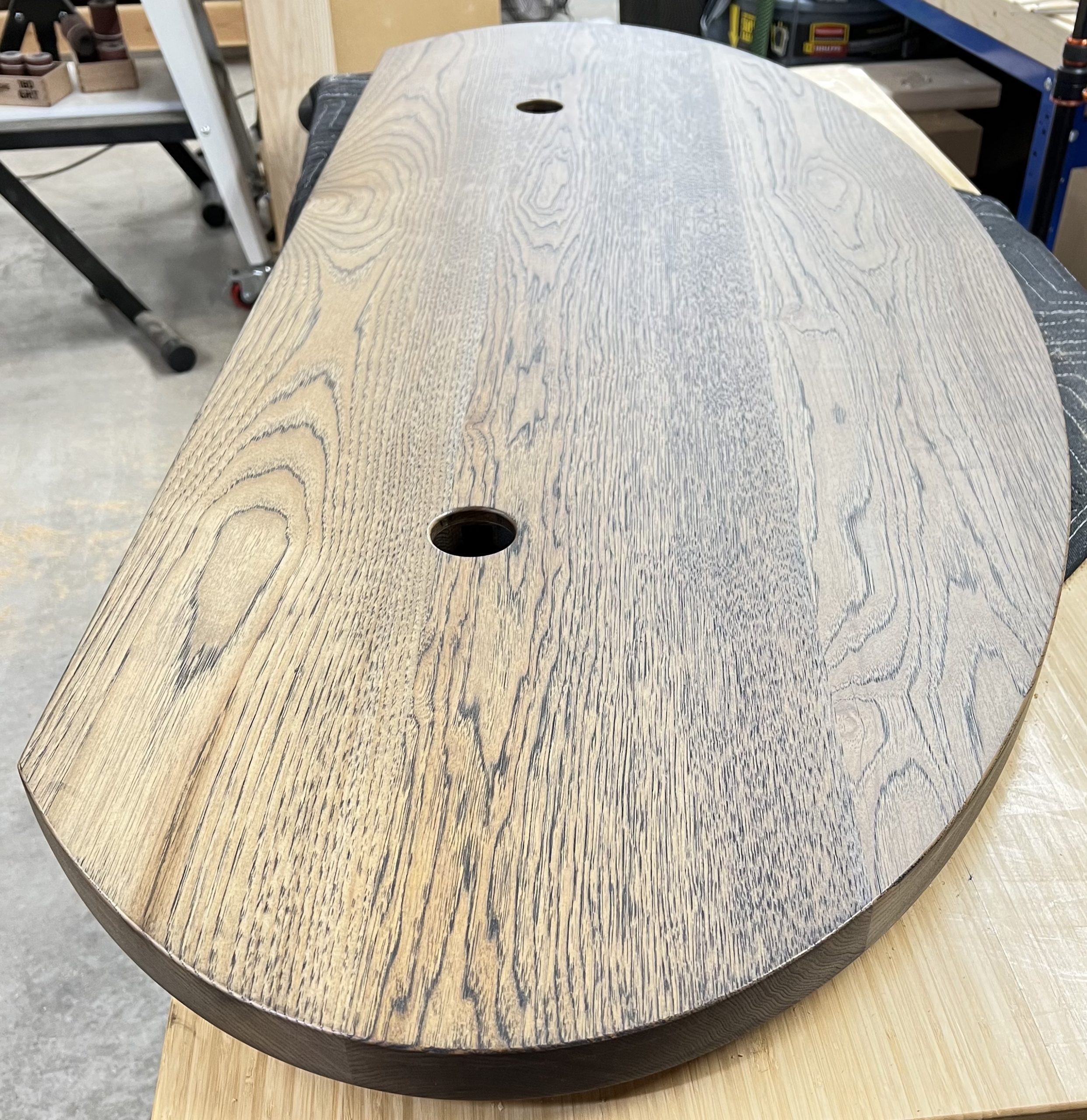 Industrial Pipe and Hickory Desk