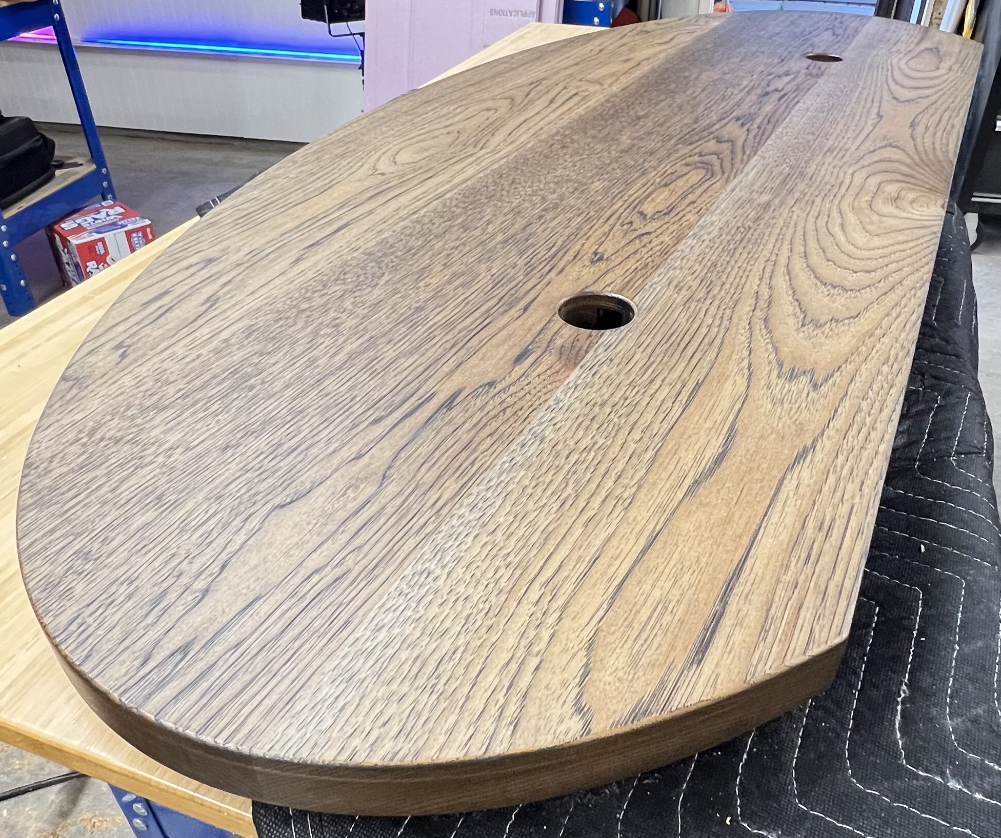 Industrial Pipe and Hickory Desk
