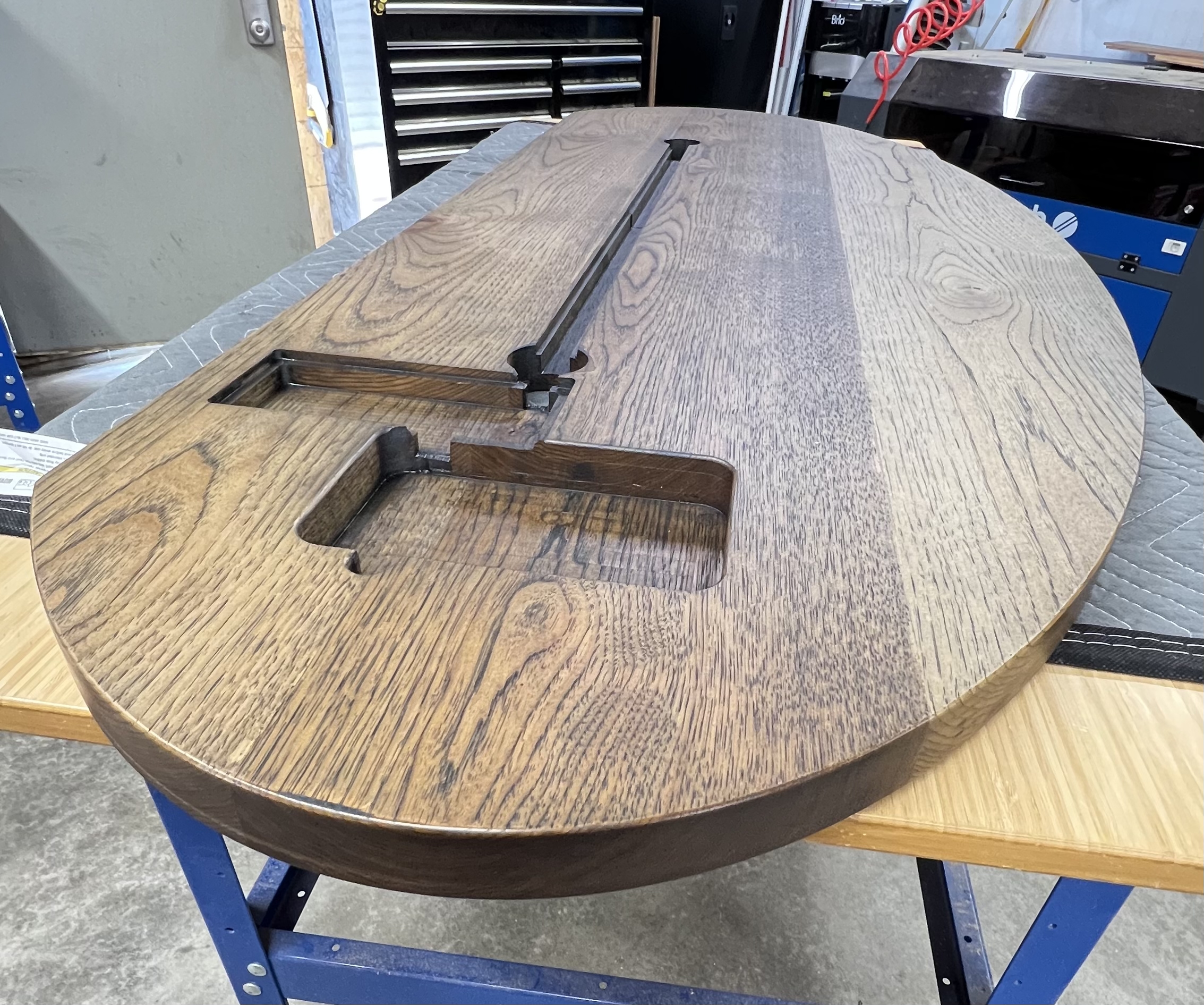 Industrial Pipe and Hickory Desk