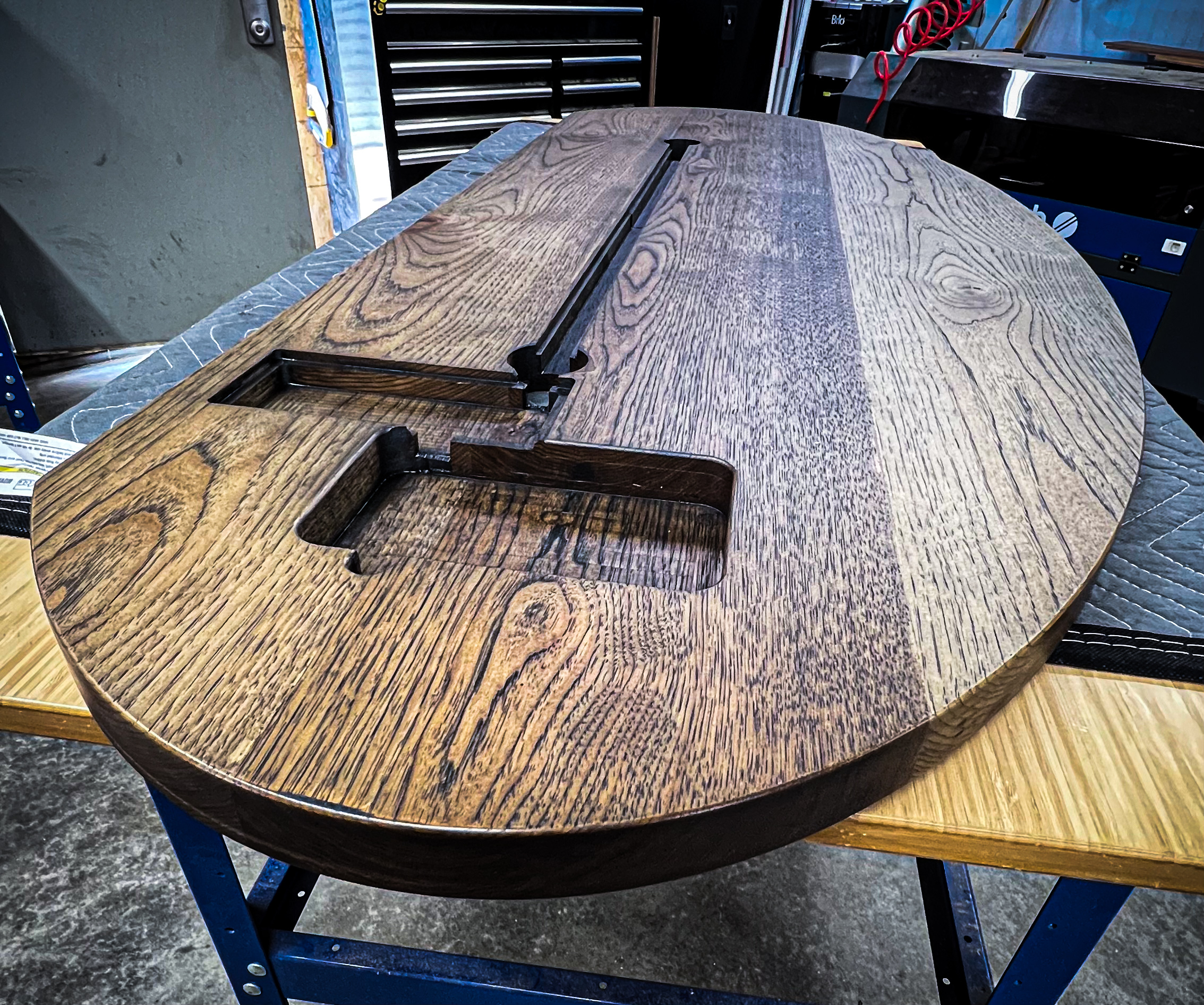 Industrial Pipe and Hickory Desk