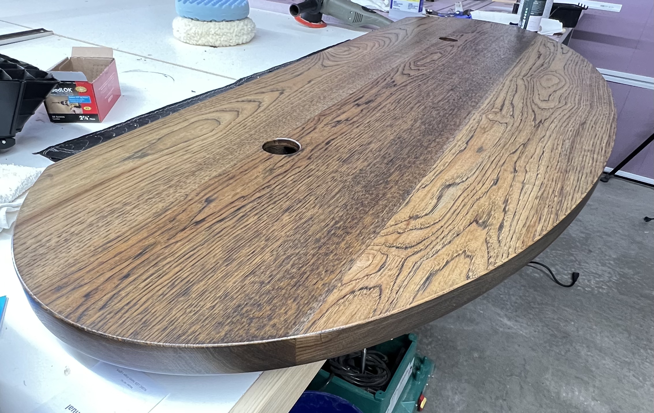 Industrial Pipe and Hickory Desk