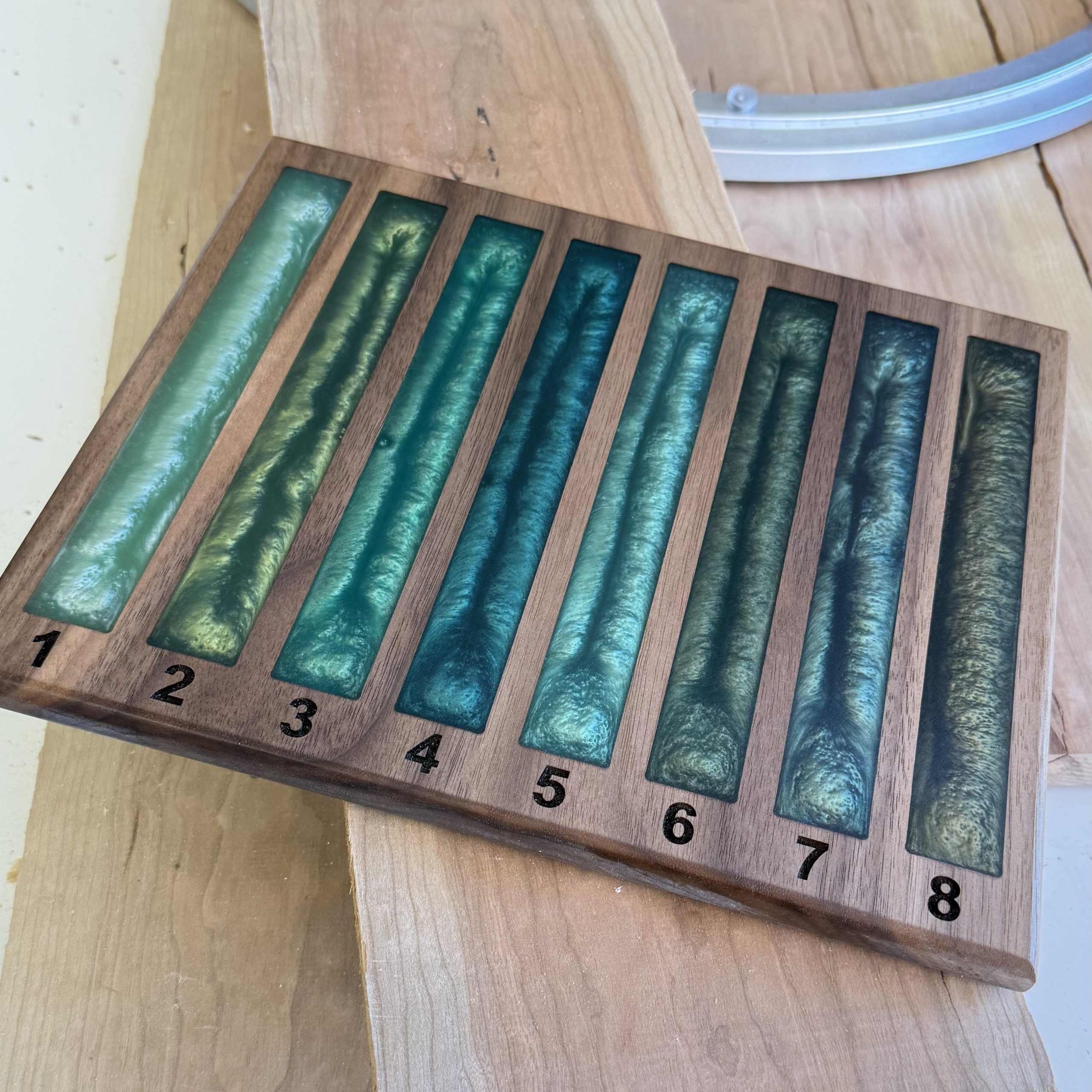 Emerald City Resin River Table