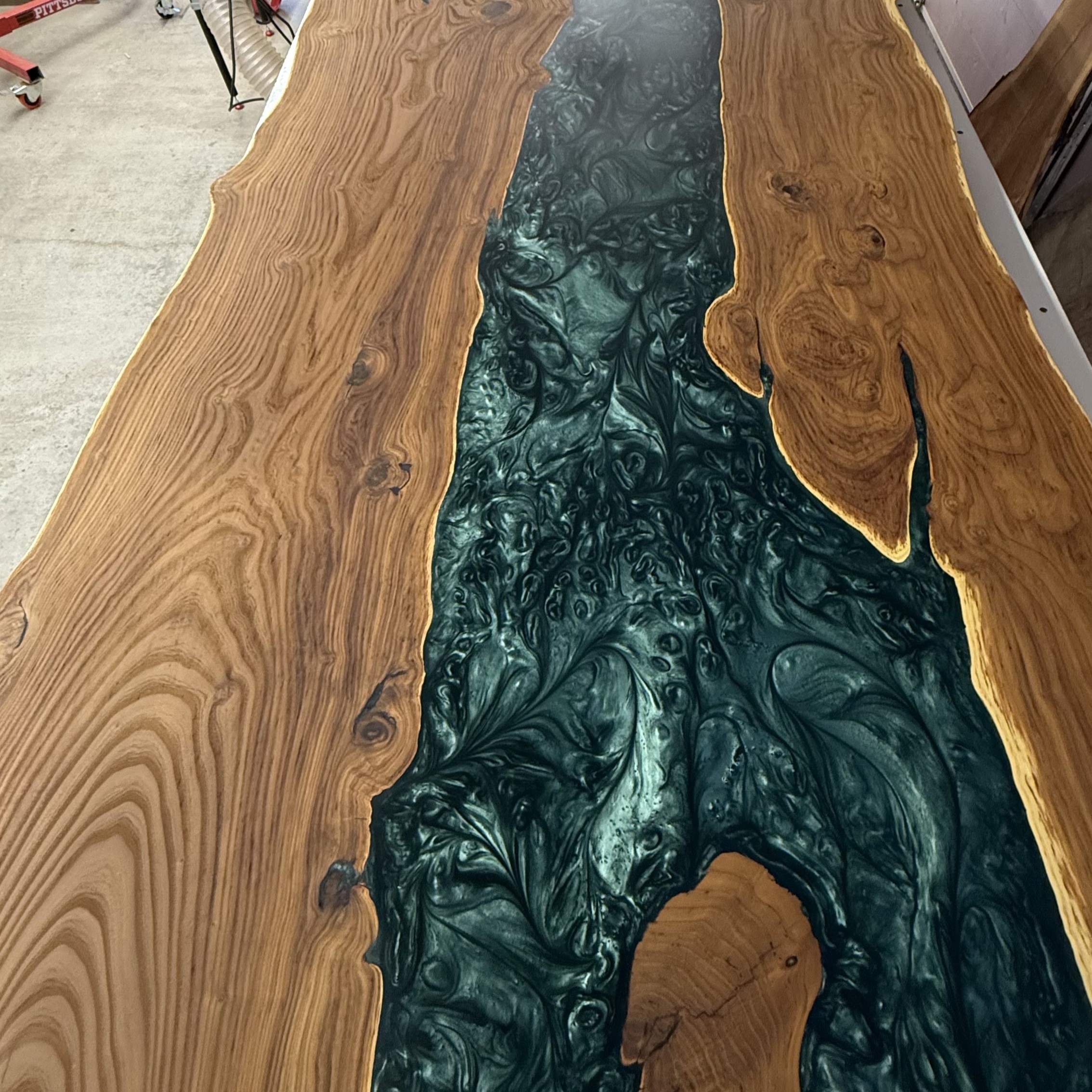 Emerald City Resin River Table