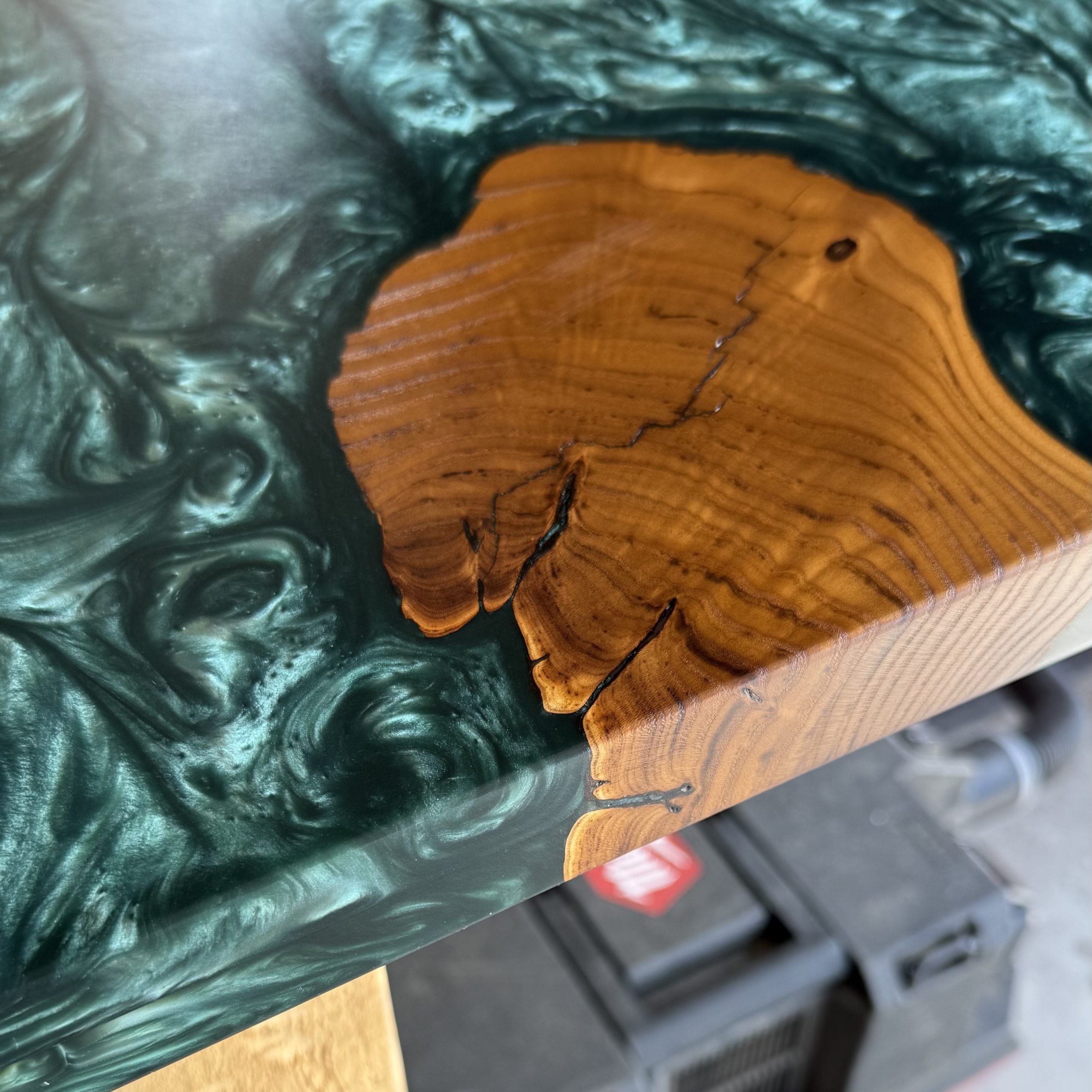 Emerald City Resin River Table