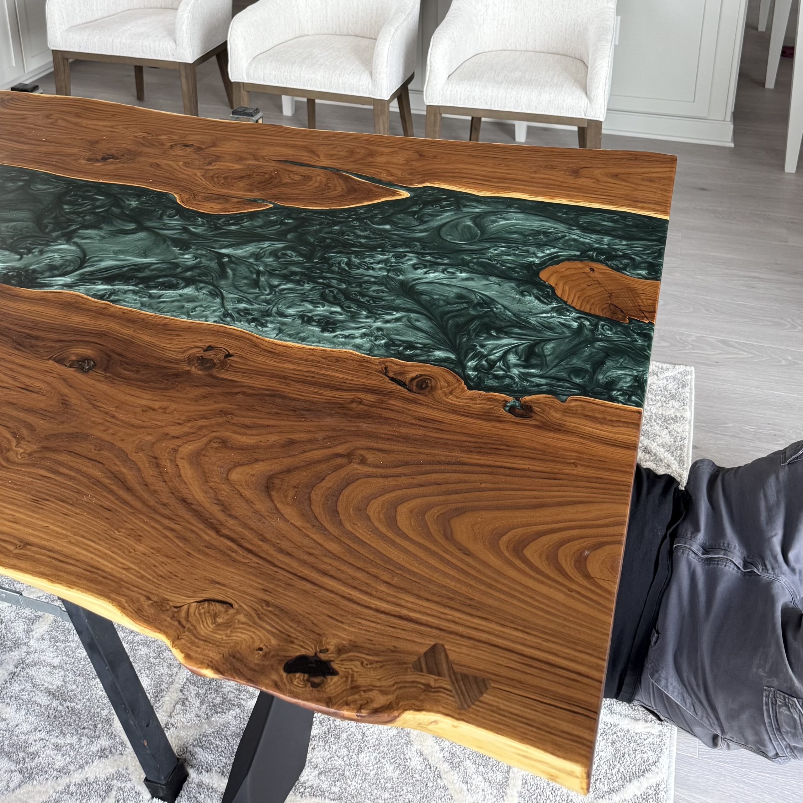 Emerald City Resin River Table