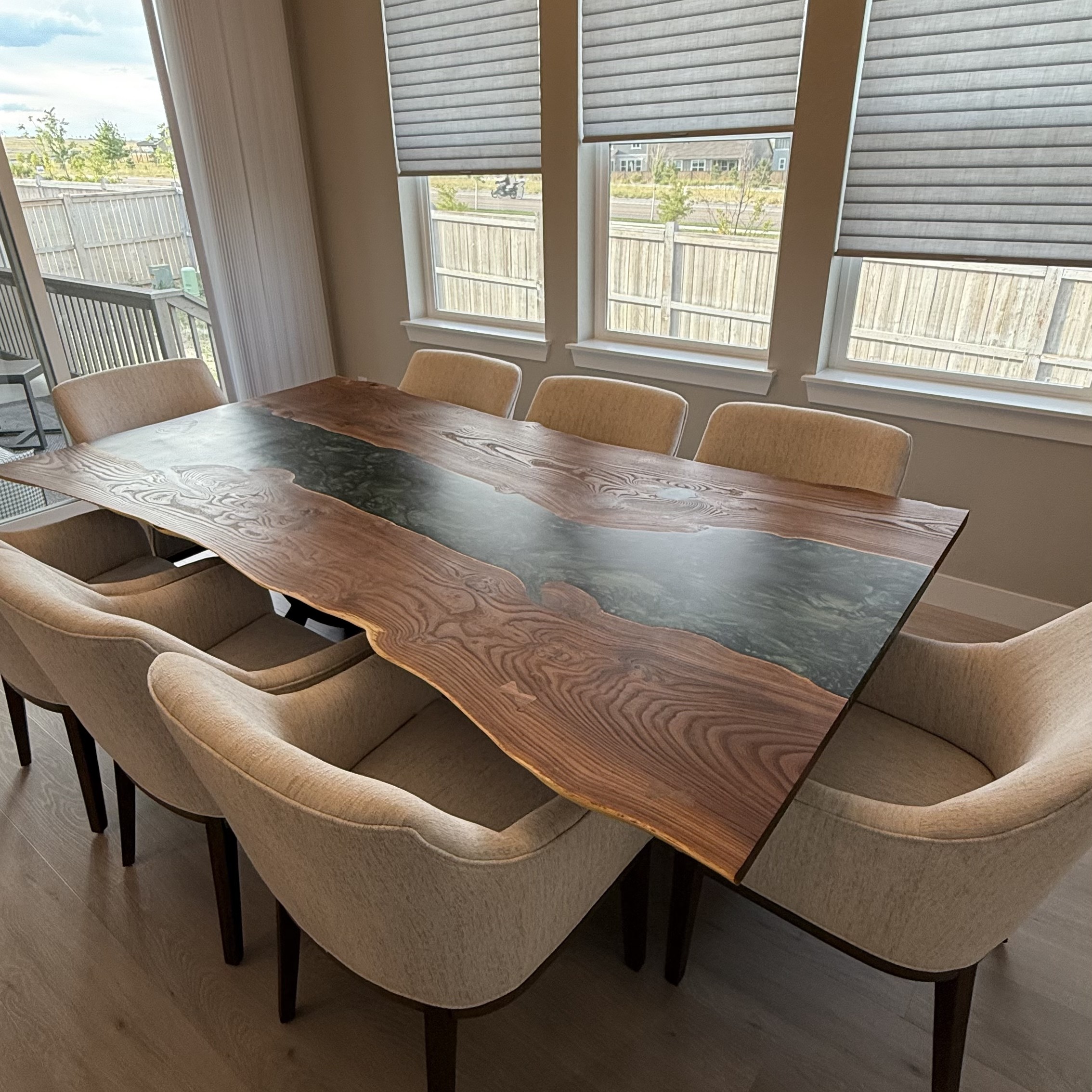 Emerald City Resin River Table