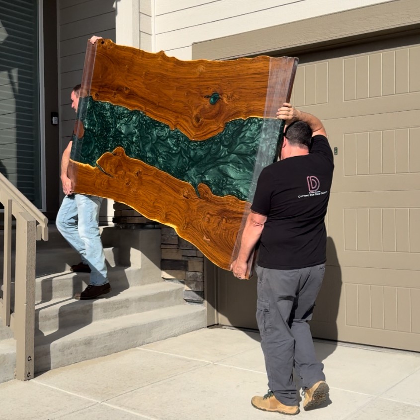 Emerald City Resin River Table