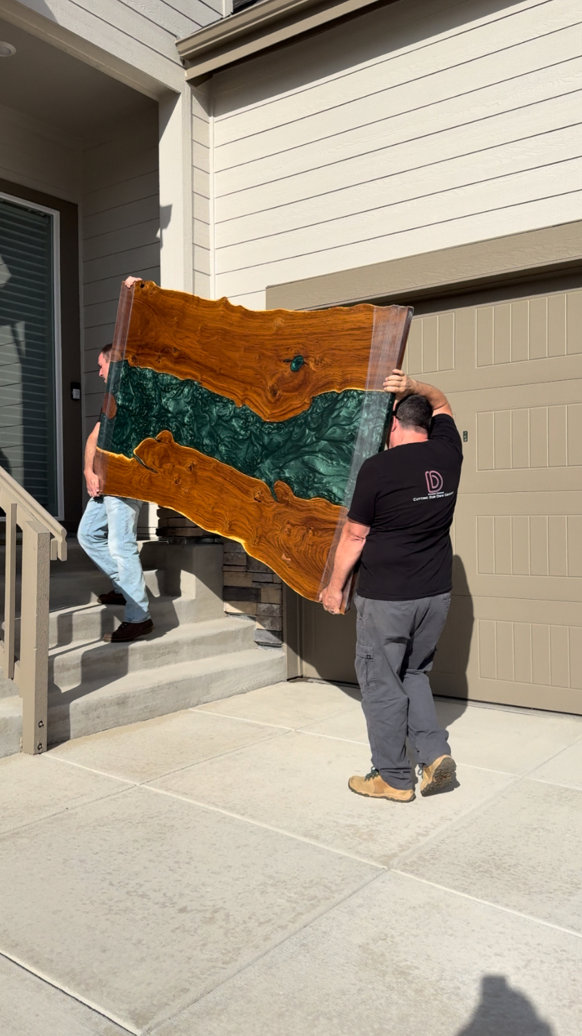 Emerald City Resin River Table