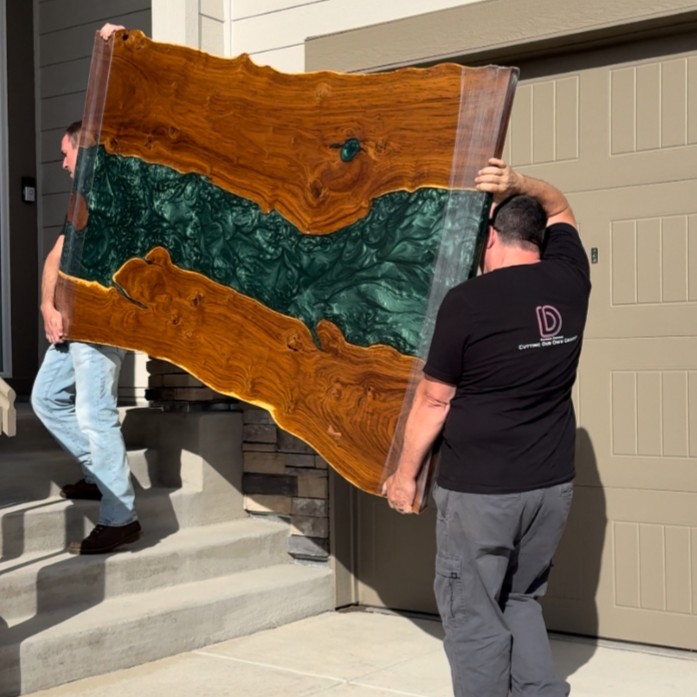 Emerald City Resin River Table